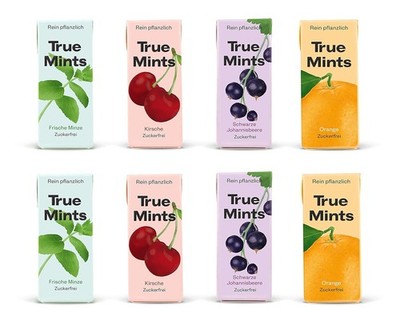 True Mints Mix | Pflanzliche und zuckerfreie Pastillen - 8x13g