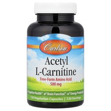 Acetyl-L-Carnitine, 500 mg, 120 Vegetarian Capsules