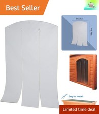 Clear Vinyl Dog Door Flap, 8.7 x 13.8 inches Weather-Resistant Replacement ...