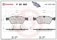 Bremsbelagsatz Scheibenbremse PRIME BREMBO P 50 063 für KLASSE MERCEDES W164 GL Bremsbelagsatz Scheibenbremse PRIME BREMBO P 50 063 für KLASSE MERCEDES W164 GL