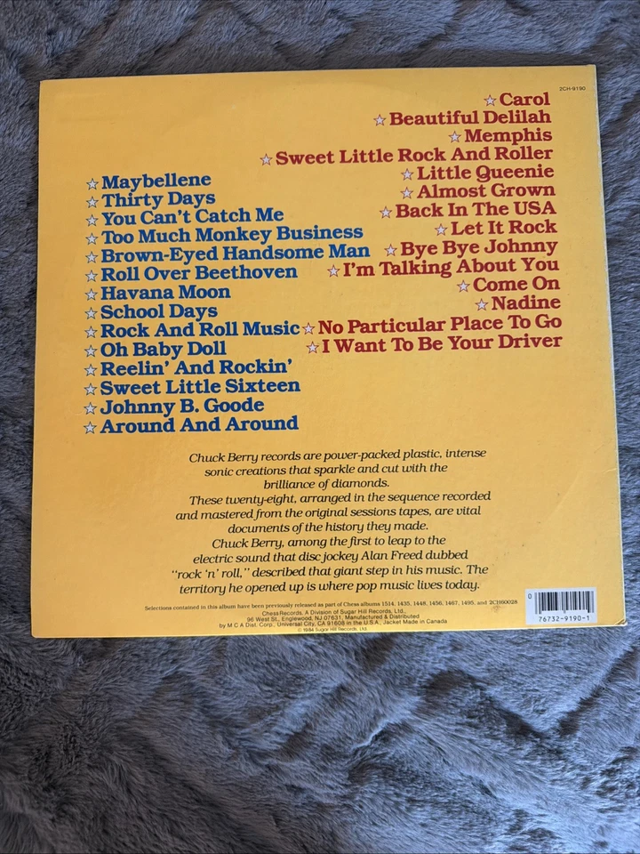 1984 Chuck Berry The Great Twenty-Eight 2 Records Set Vinyl 12" LP CH 2-92500 - Image 2 of 4