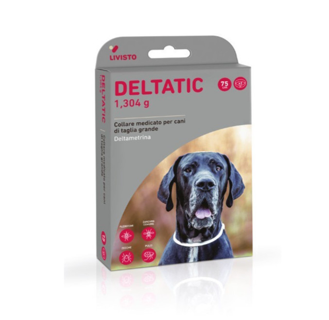 DELTATIC 75 Cm → 2 Collari Antiparassitario CANI di taglia Grande =...