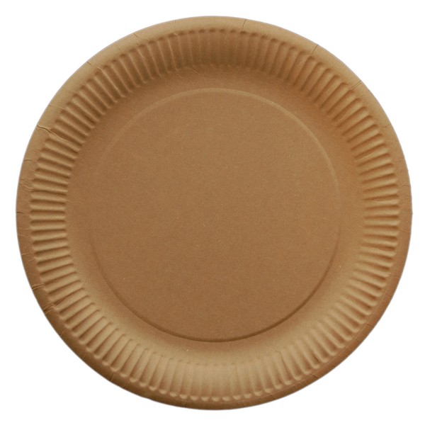 All Natural 50 StüCk Pappteller Ø23Cm, Braun, Biologisch Abbaubar-image