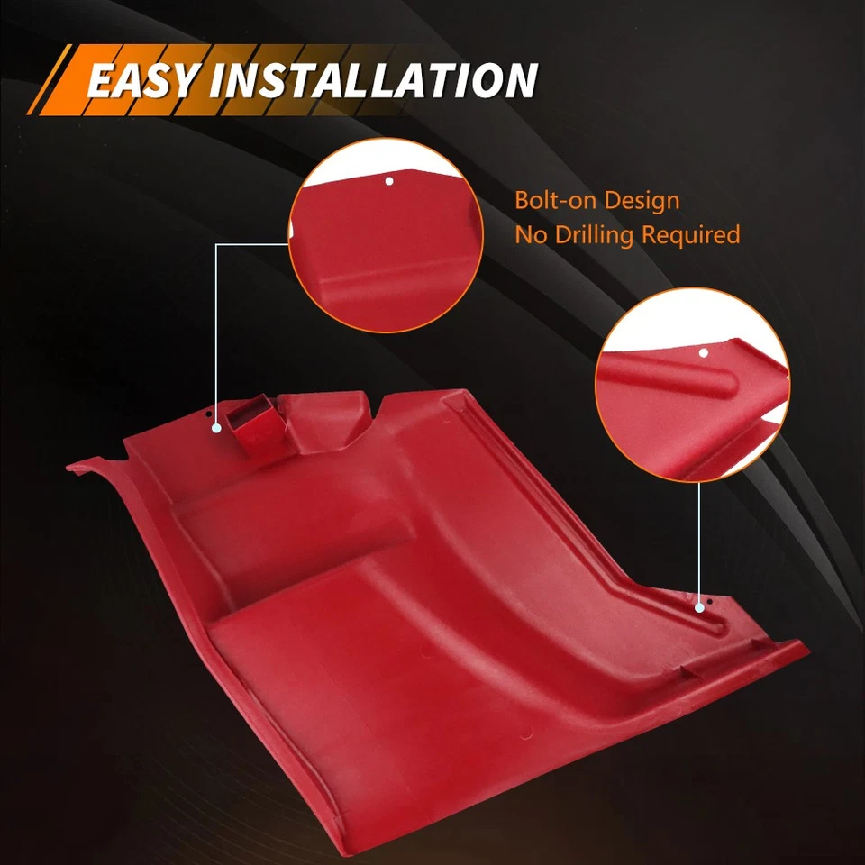 Para 72-81 Camaro Firebird L&R Apoyabrazos Trasero Plástico Inferior Asiento Paneles Laterales Rojo Foto 3 de 4