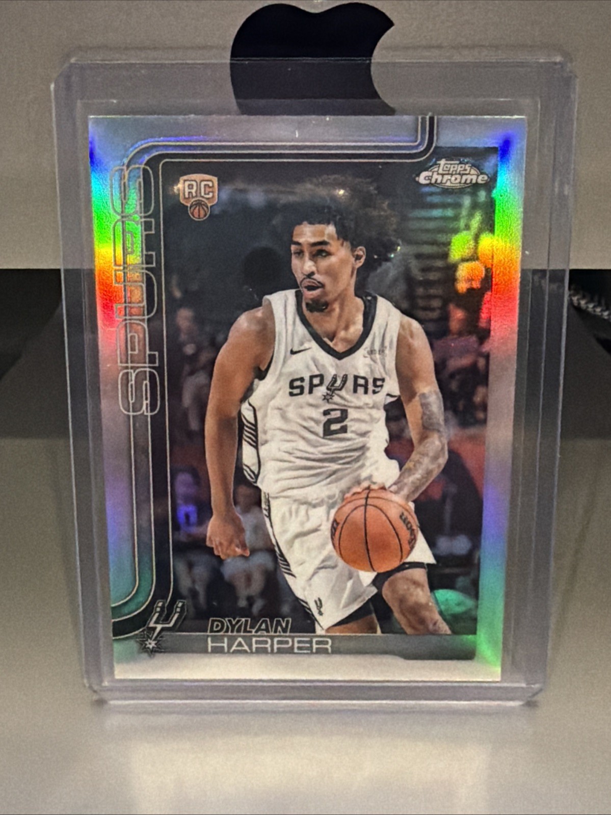2025-26 Topps Chrome Dylan Harper #252 Refractor RC Spurs Basketball