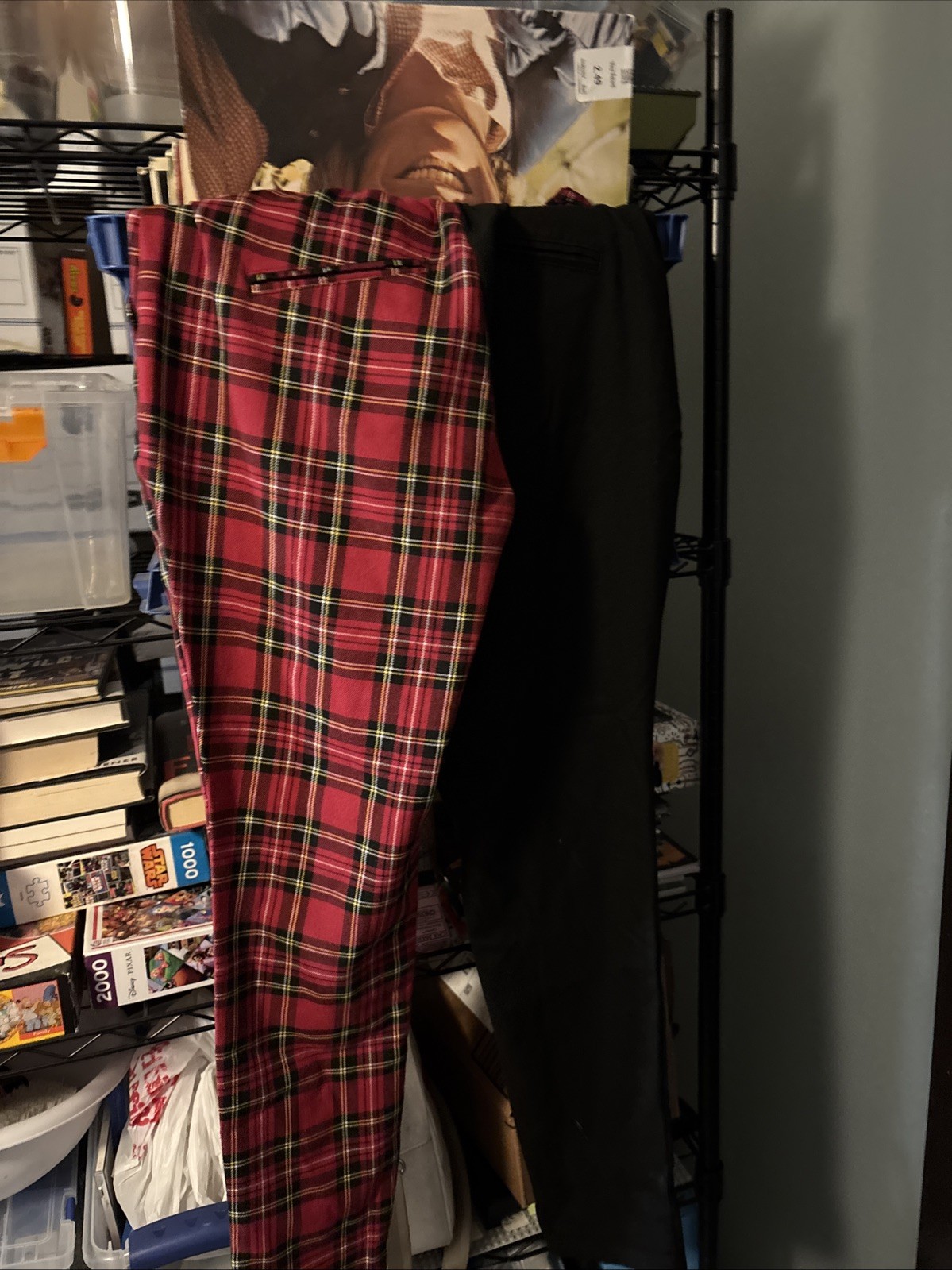 Split Pattern Plaid Pants Hot Topic - image 5
