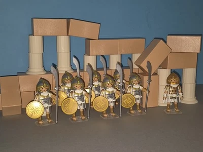 PLAYMOBIL HISTORY lot Personnage Romain Temple Armée Soldat CUSTOM CHEVALIER  - Photo 1/4