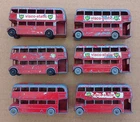 6x Matchbox by Lesney No.5c Vintage Diecast Routemaster Buses Playworn Condition