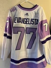 Luke Evangelista SIGNED Hockey Fights Cancer Jersey Sz 54 Adidas