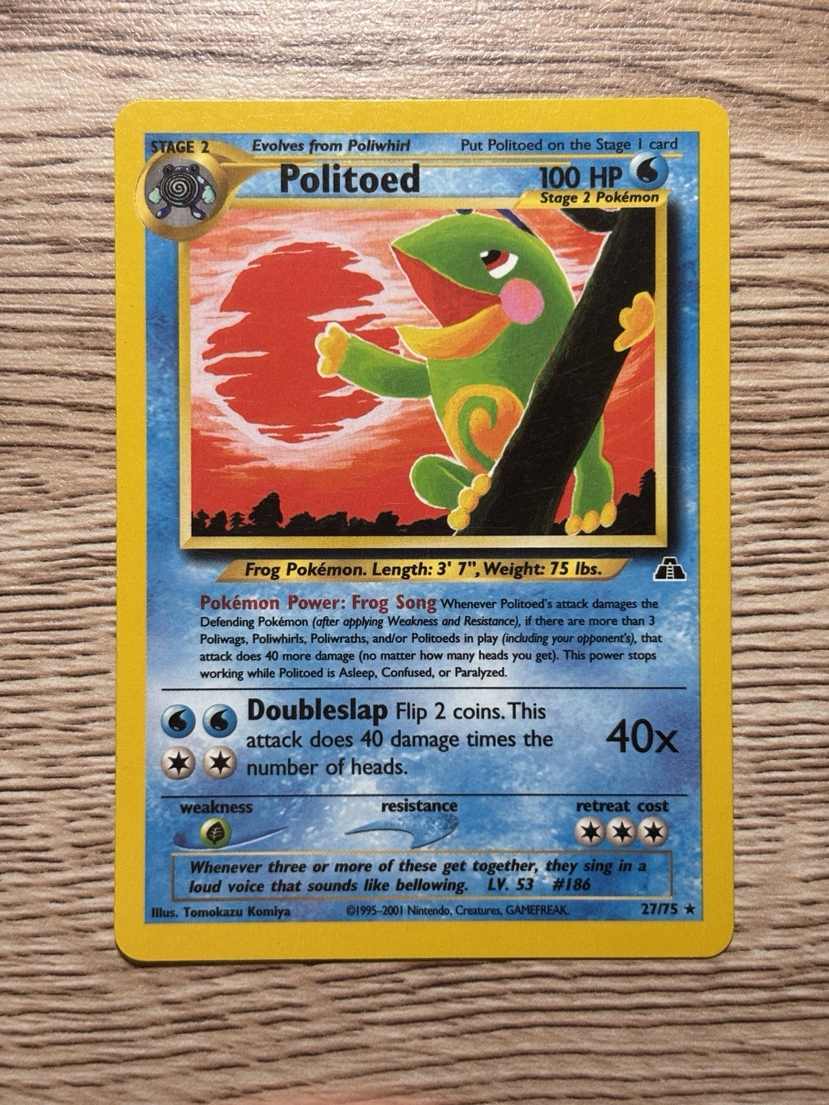 Pokémon Politoed Neo Discovery 27/75 Unlimited Slightly Played Non Holo Rare