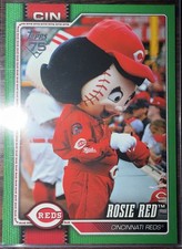 2026 Topps Series 1 Celebration Mascot Rosie Red Green Parallel 29/99