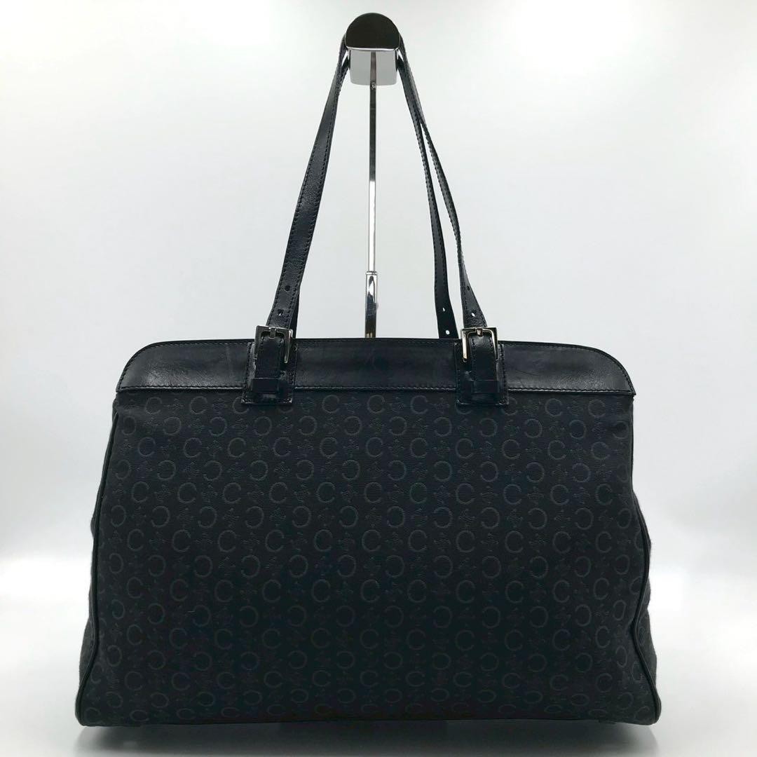CELINE Black Canvas and Leather Womens Tote Bag Authentic Free Shipping