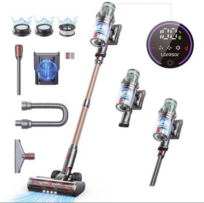 Kabelloser Akku Staubsauger Beutellos V7PRO 600W LED Display | Dyson Alternative