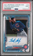 2021 BOWMAN CHROME MB AUTOS #CH CRISTIAN HERNANDEZ PSA 9 AUTO