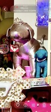 Vintage Rare Victoria s Secret PINK Large Princess Dog Metallic Collectible 2005