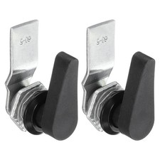 2Pcs Thumb Operated Offset Cam Lock Aluminum Alloy Lock 5/7" Cylinder Black