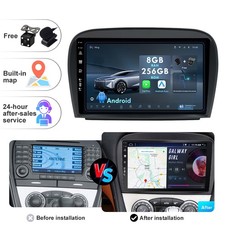  8G+256GB Autoradio Android 15 F&uuml;r Mercedes SL R230 2005-2011 GPS Carplay DAB+BT