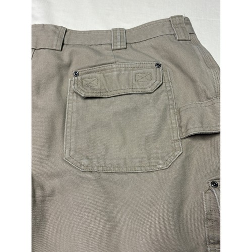 Pantalones cargo de carpintero calce relajado de algodón caqui 44x30 Duluth Trading Co. para hombre - Imagen 11 de 15