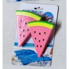 2 Pack Beach Towel Clips for Beach Pool Chairs Cruise Large Clothes Pins Clamps