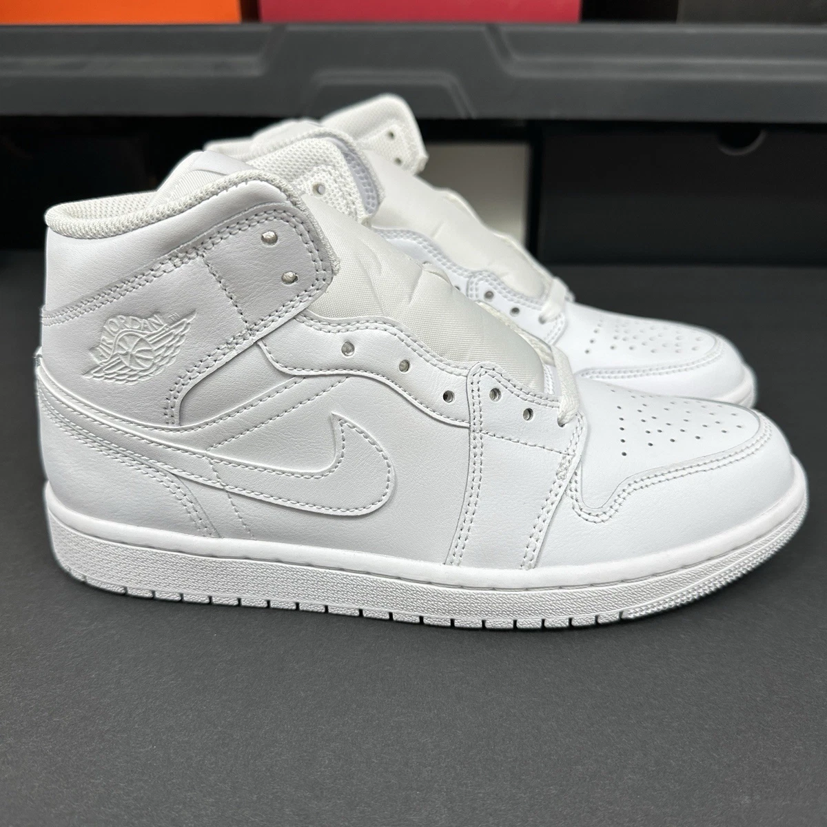 Jordan 1 Mid Triple White | eBay