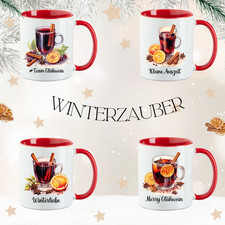 Glühwein Tasse Weihnachten Spruch  – Geschenkidee 2025  – Becher Winter & Advent