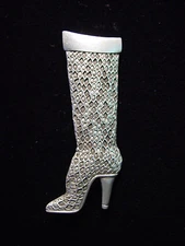 "JJ" Jonette Jewelry Silver Pewter 'These Boots are Made for Walking' Pin #1