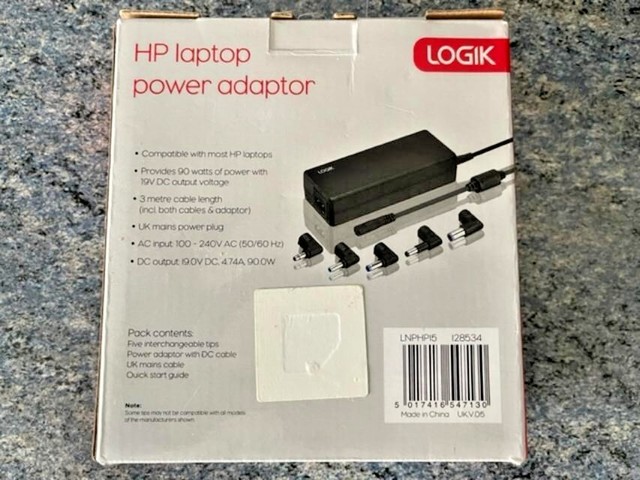 Adaptateur Secteur Logik 90W - LNPHP15 - 19V 3m - Universel Pour PC Portables HP, Acer, Asus...