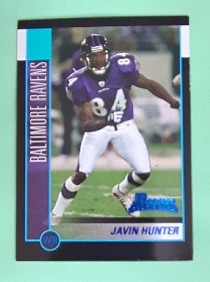 2002 Bowman Football Card #175 Javin Hunter Rookies - Baltimore Ravens 