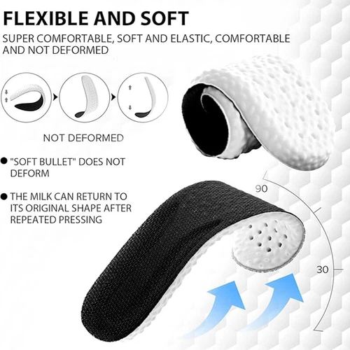 Memory Foam Insoles Elastic Shock Absorbing Shoe Insoles Sports Orthotic Inserts - Picture 3 of 18