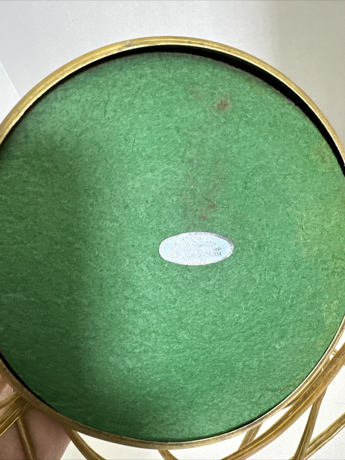 VTG ALSY 3 Arm Brass Plated French Horn Style Bouillotte Table Lamp NO Shade 22”