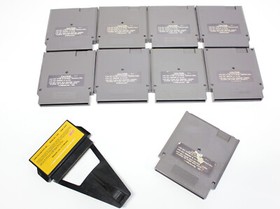 Lot of 10 Vintage NES Nintendo Games Mario Duck Hunt Game Genie Simons Quest