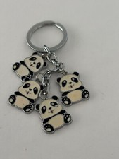 Panda Bear Dangle Charm Keychain Key Ring