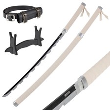 Katana Demon Slayer Inosuke Hashibira' Wooden Sword plus belt and stand JT10659
