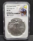 2022 American Silver Eagle-Maine NGC MS70 US State Series Label
