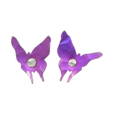 Giampouras 5048 ~ Anodized Colored Titanium Small Butterfly Post Earrings