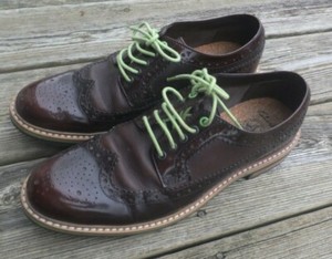 clarks green brogues