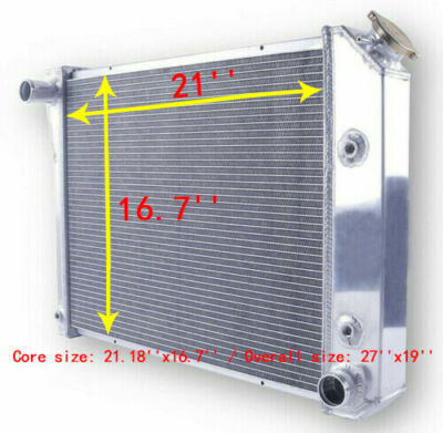 LUXERAD 3-Row Aluminum Radiator For Chevy Nova Camaro Chevelle El Camino Monte Carlo GTO (1968-1987)