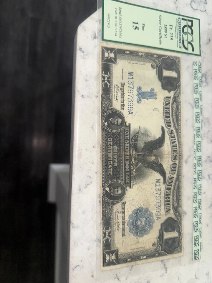 1899 $1 US Silver Certificate, Black Eagle, and silver lot!!!! LOOK!!!!!!!!!!!!! - Image 2 of 4