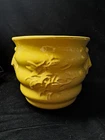 Rare Vintage McCOY POTTERY Mellow Yellow Ribbed Jardiniere Flowers Pot Planter