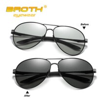 Polarized Photochromic Sunglasses Driving Cycling Eyewear Night Vision Glasses