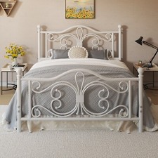 Twin/Full/Queen/Size Metal Bed Frame with Headboard  Footboard Easy Assemble