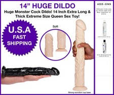Huge Monster Cock Dildo 14 Inch Extra Long and Thick Extreme King Size Sex Toy