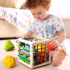 New Colorful Shape Blocks Sorting Game Baby Montessori Learning Educational Toys