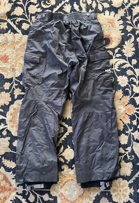 Women's M Helly Hansen Gray Cargo Pocket Ski Snowboard Snow Pants Nice - Image 1 of 4