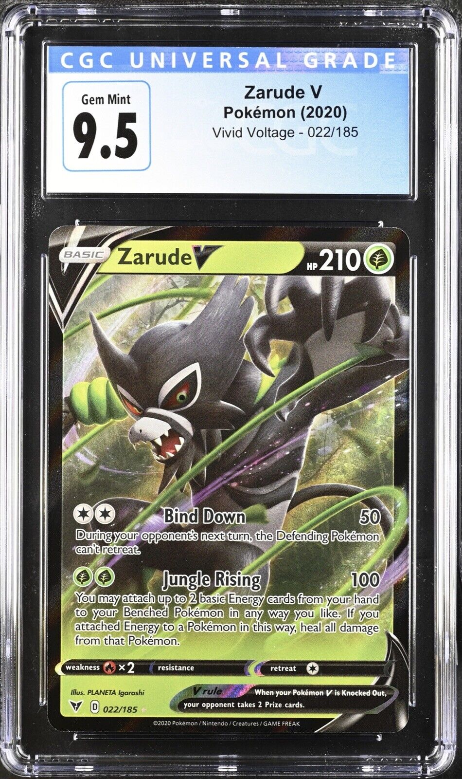 Zarude V Pokemon 2020 Vivid Voltage #22 (BGS 9.5)