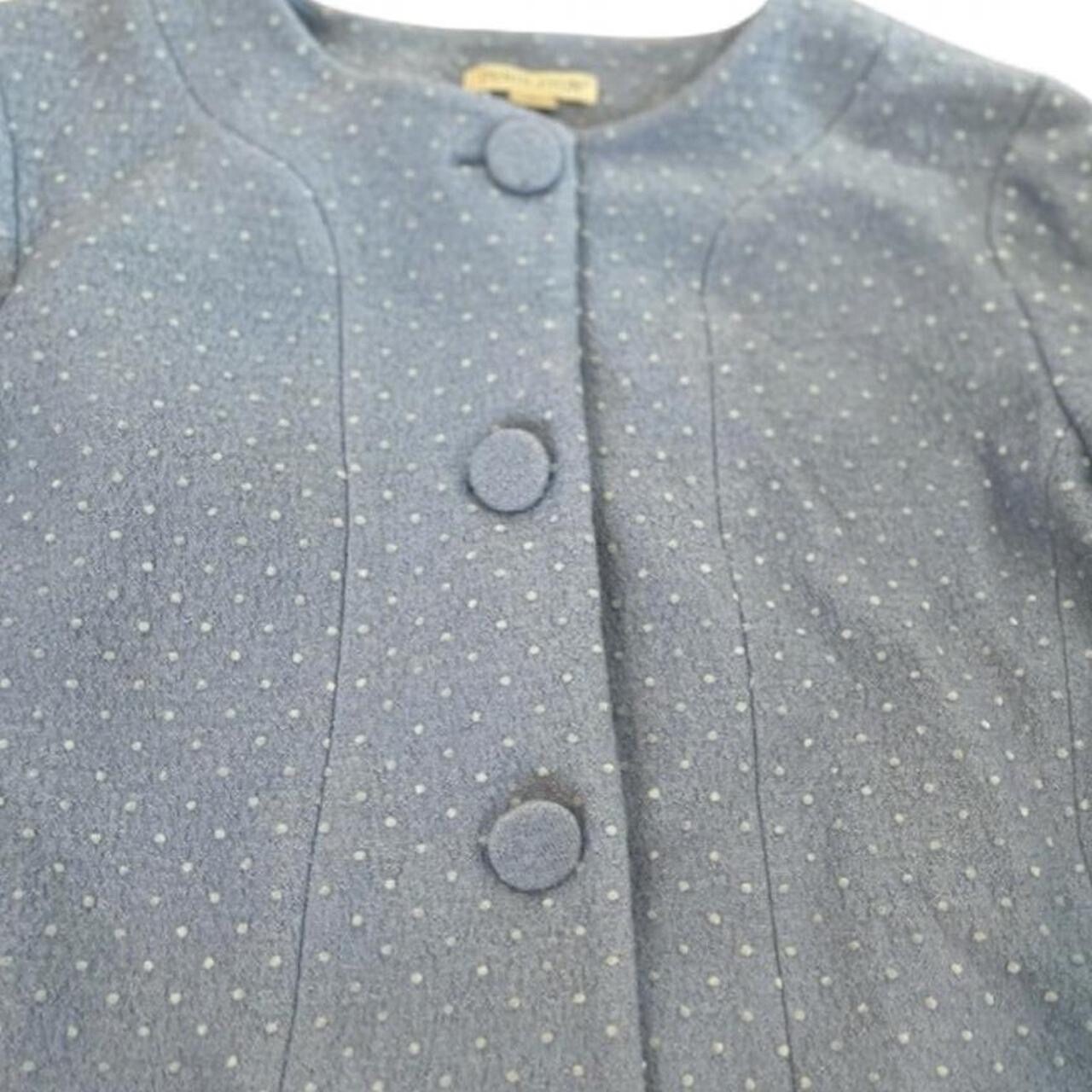 Pendleton Lined Merino Wool Jacket, Blue Polka Do… - image 3