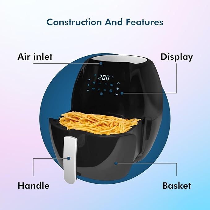 8L Digital Air Fryer 1800W MultiUse Oven Cooker for OilFree