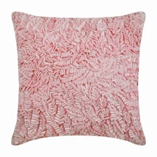 Decorative Throw Pillow Case Pink 16"x16", Room Decor Silk - Pink Paradise