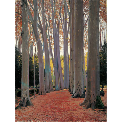 Santiago Rusinol Avenue der Platanen extra großes Wandbild Leinwandbild