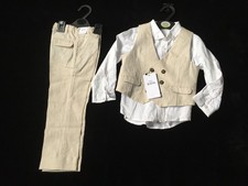 Brand-New Marks & Spencer&rsquo;s 3 To 4 Years 3 Piece Suit White / Stone